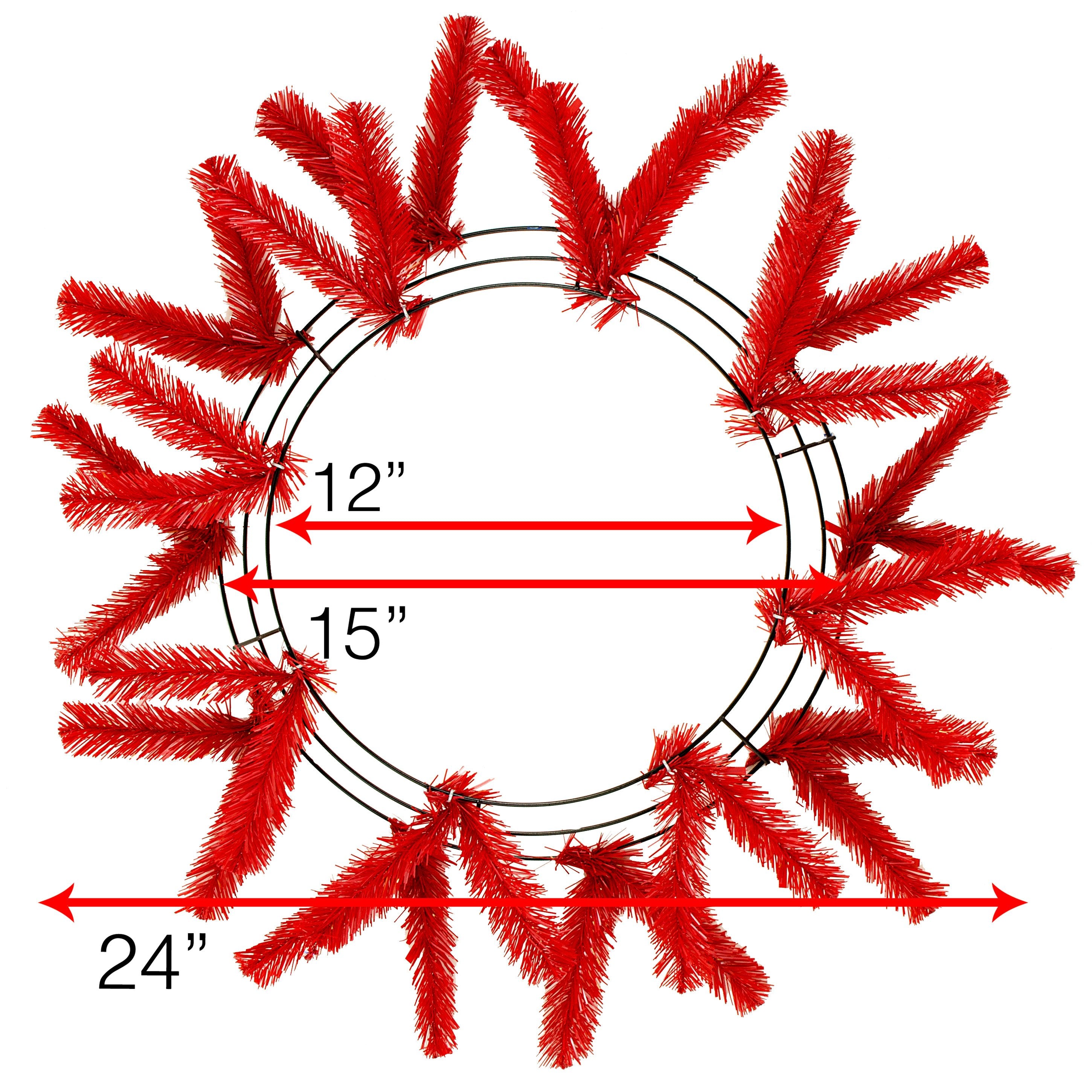 15-24" Work Wreath Form: Red Lifestyle Photo