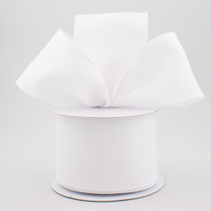 2.5" Woven Canvas Ribbon: White (10 Yards) Lifestyle Photo