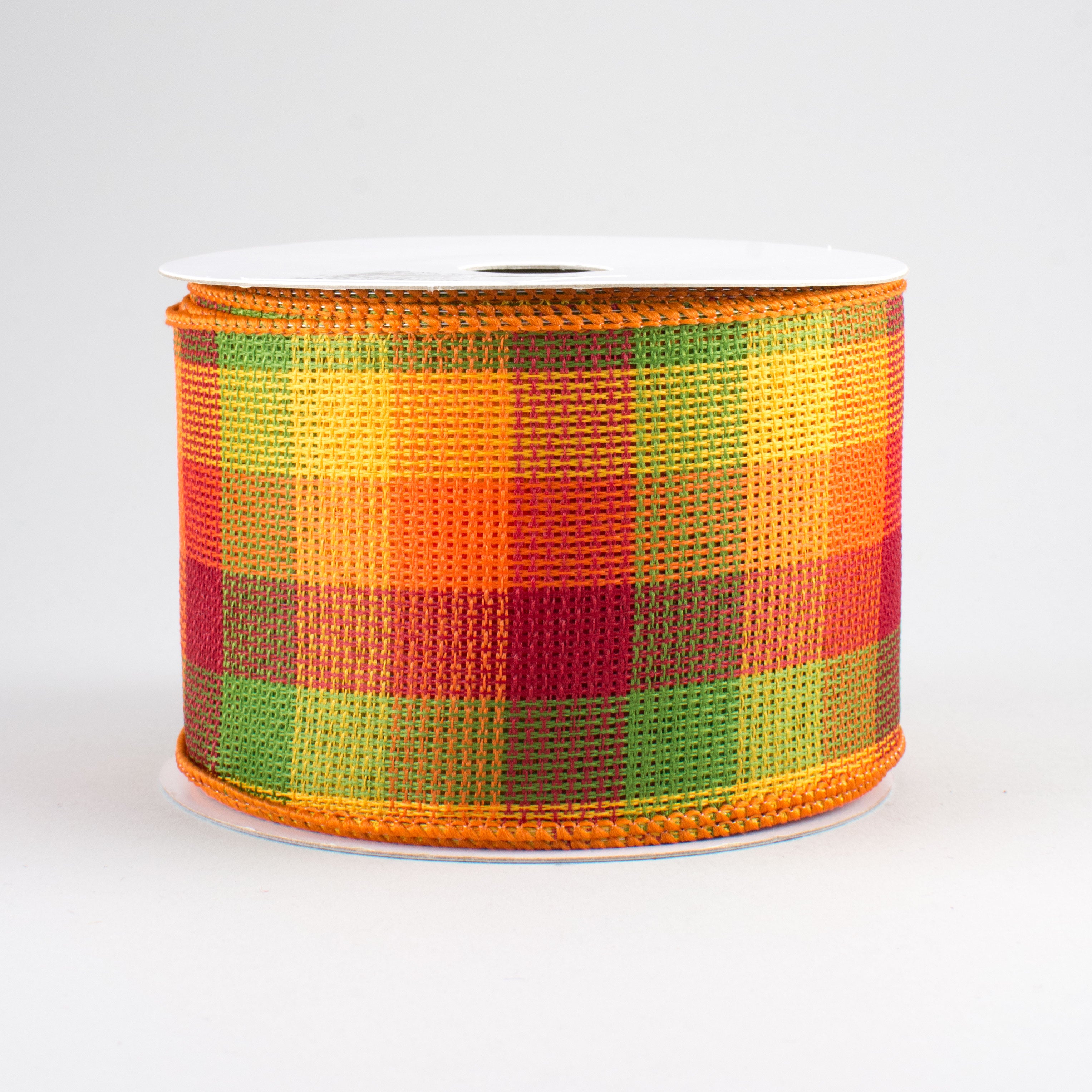 2.5" Woven Check Ribbon: Fall (10 Yards)