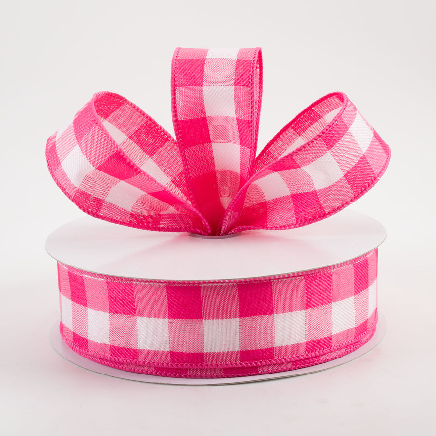 1.5" Woven Check Ribbon: Multi Pink & White (50 Yards) Lifestyle Photo