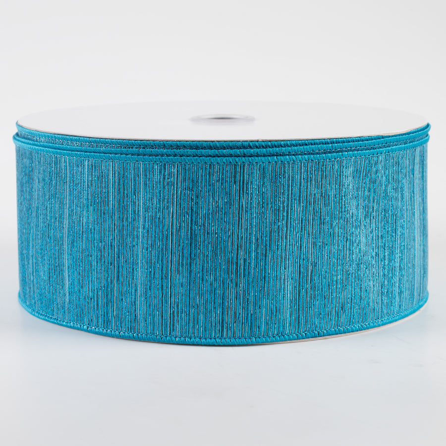 2.5" Woven Lines Ribbon: Multi Blue (50 Yards)