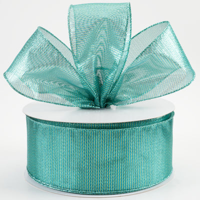 2.5" Woven Metallic Ribbon: Turquoise & Blue (50 Yards) Lifestyle Photo