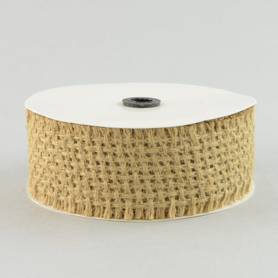 2" Woven Natural Jute Ribbon- Fringed Edge (10 Yards) Item Number: AR-C3812