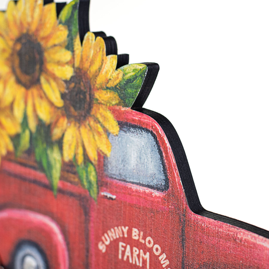 12" Wreath Insert: Sunflower Filled Truck detail photo 3