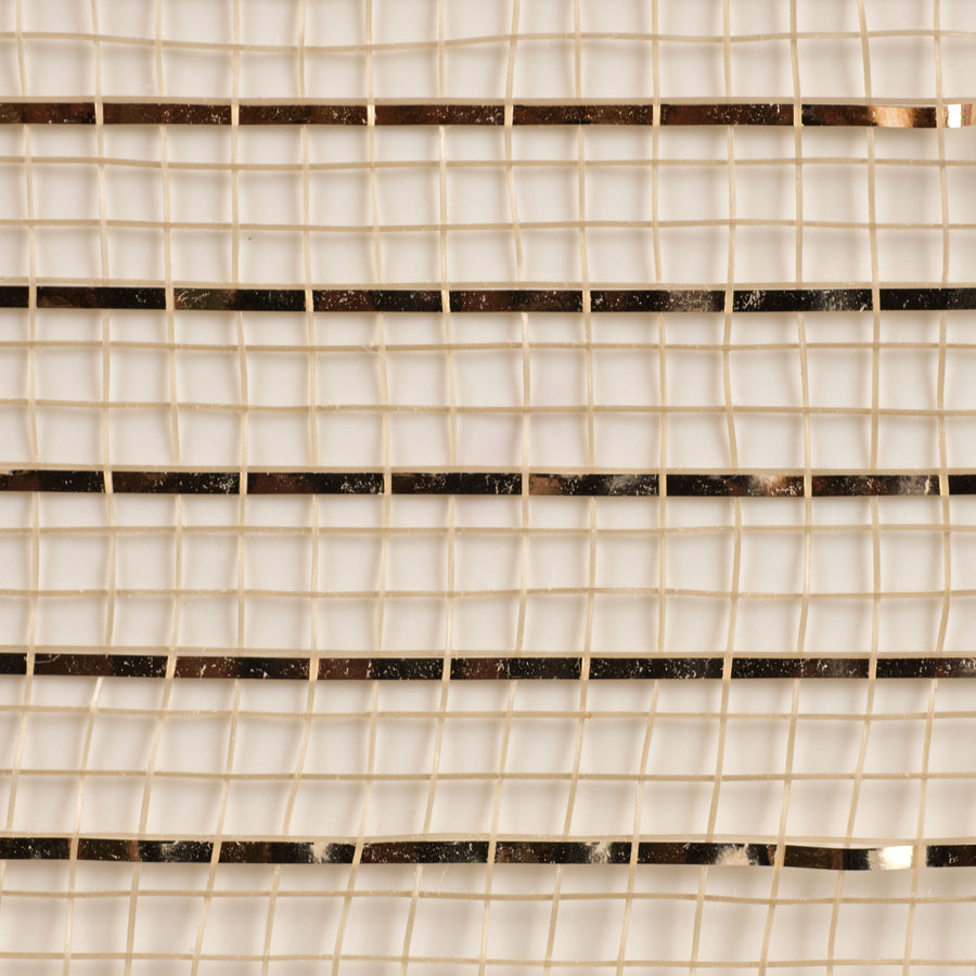21" Poly Mesh Roll: Metallic Champagne Gold