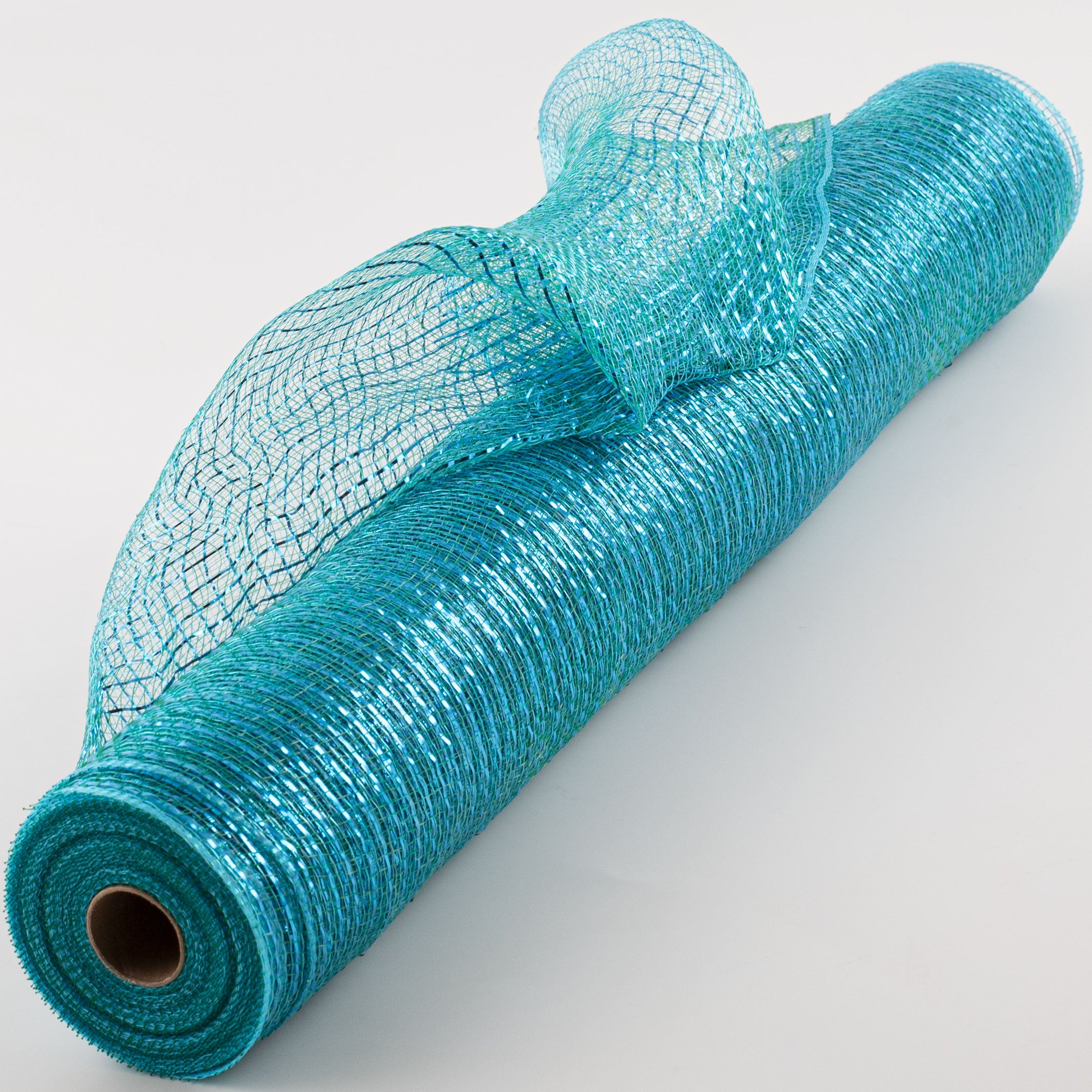 21" Poly Mesh Roll: Metallic Peacock (10 Yards)