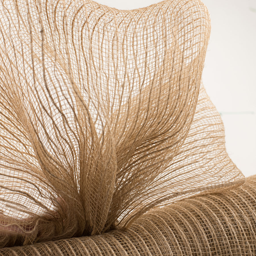 21" Poly Jute Burlap Mesh Roll: Natural