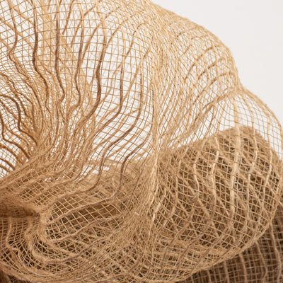 10" Poly Jute Burlap Mesh Roll: Natural