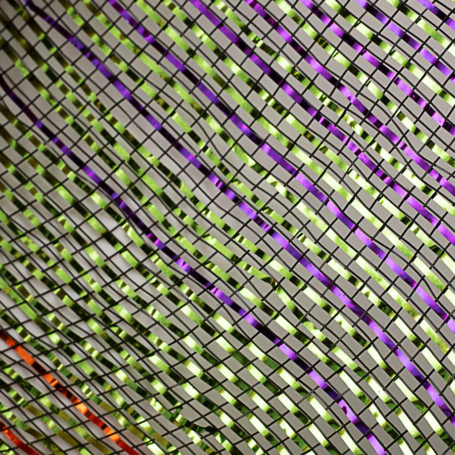 10" Poly Deco Mesh: Metallic Halloween Ombré
