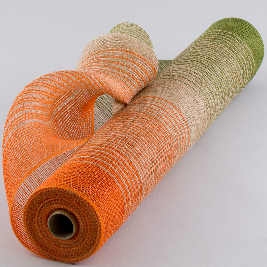 21" Burlap Deco Mesh: Fall Ombré Jute