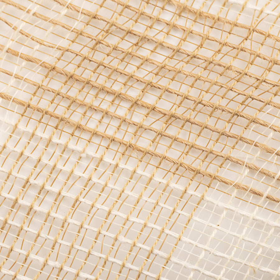 10" Fabric Mesh: Natural & Cream Check