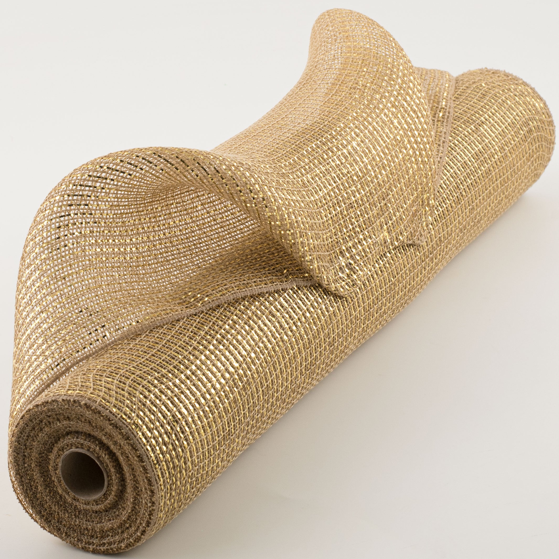 21" Fabric Mesh: Metallic Gold/Natural