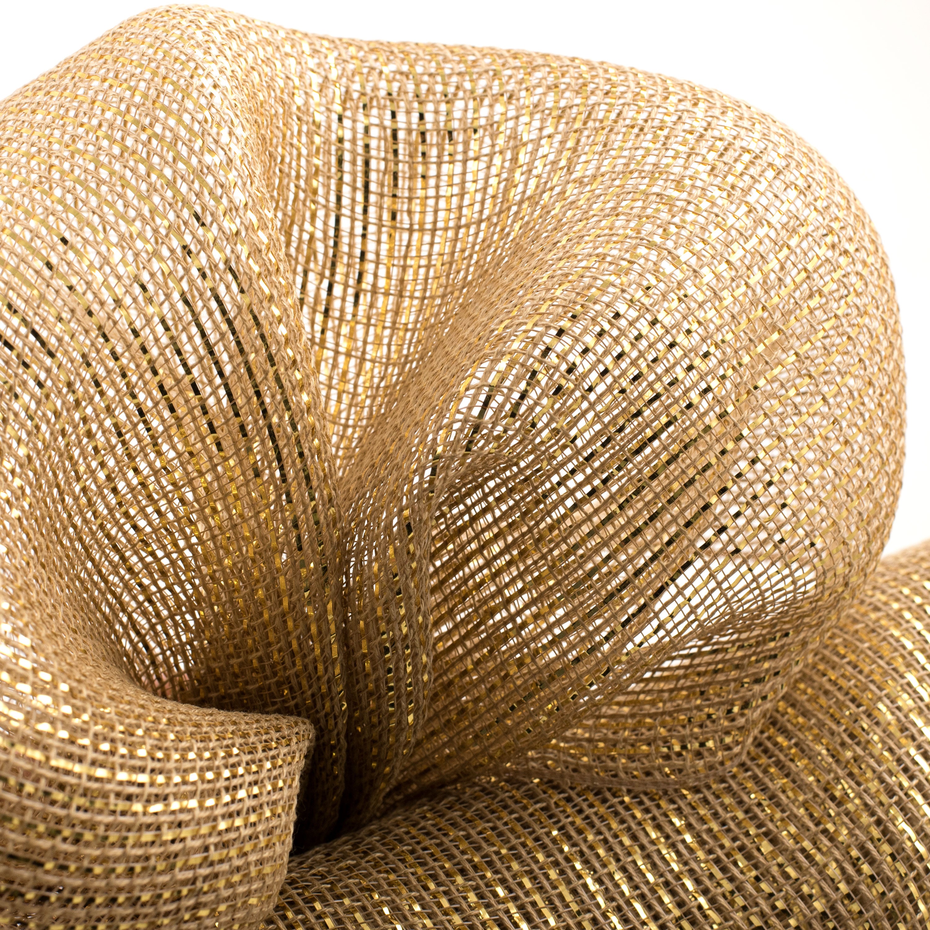 21" Fabric Mesh: Metallic Gold/Natural