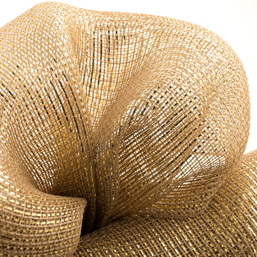 21" Fabric Mesh: Metallic Gold/Natural
