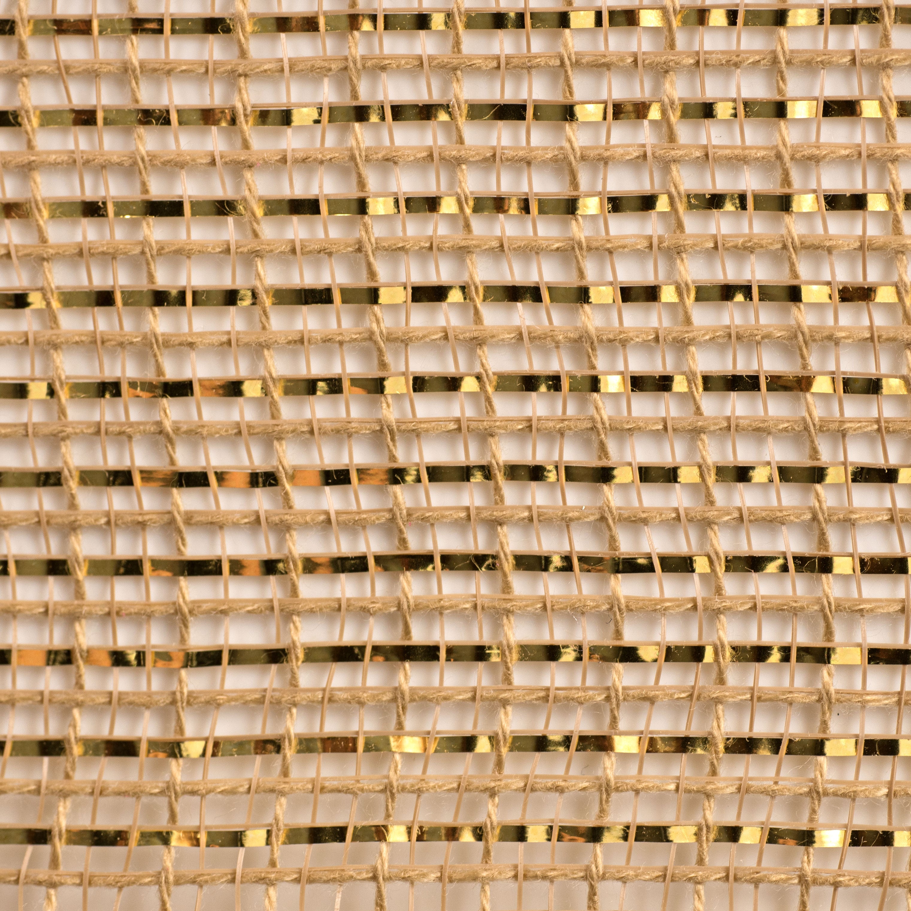 21" Fabric Mesh: Metallic Gold/Natural