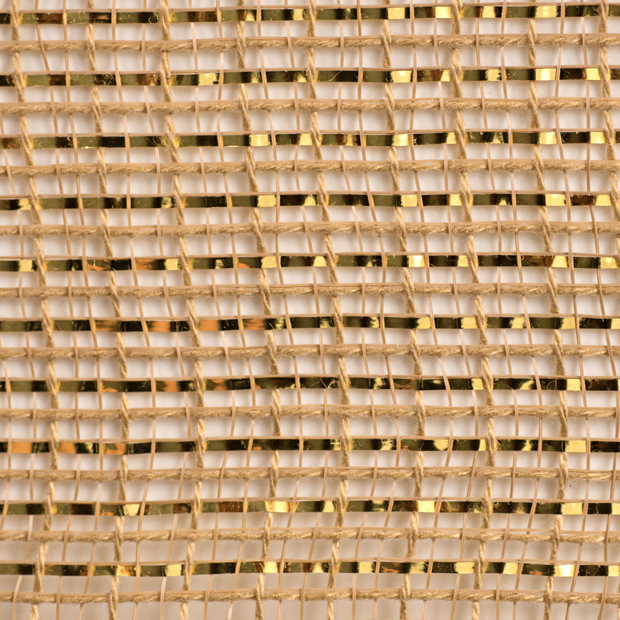 21" Fabric Mesh: Metallic Gold/Natural