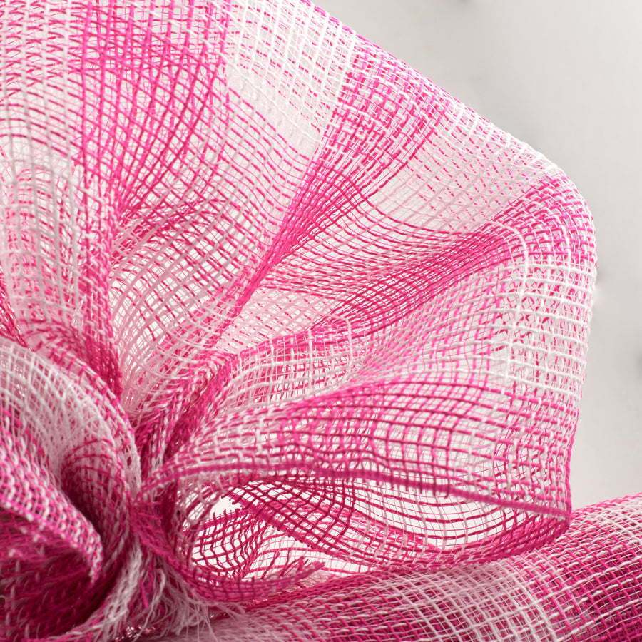 21" Fabric Mesh: Fuchsia White Plaid