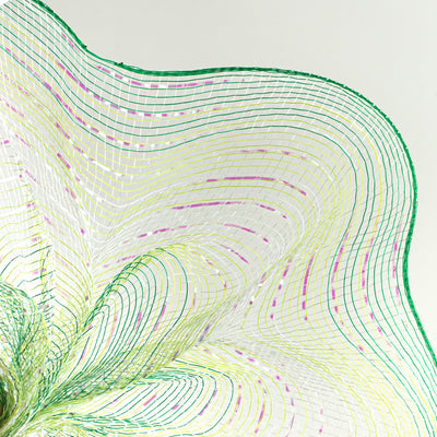 10" Poly Deco Mesh: Green Iridescent Ombré
