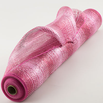 21" Poly Deco Mesh: Fuchsia Metallic Ombré