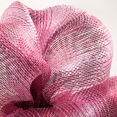 21" Poly Deco Mesh: Fuchsia Metallic Ombré