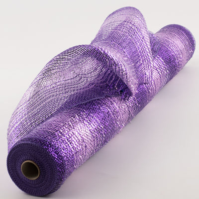 21" Poly Deco Mesh: Purple Metallic Ombré