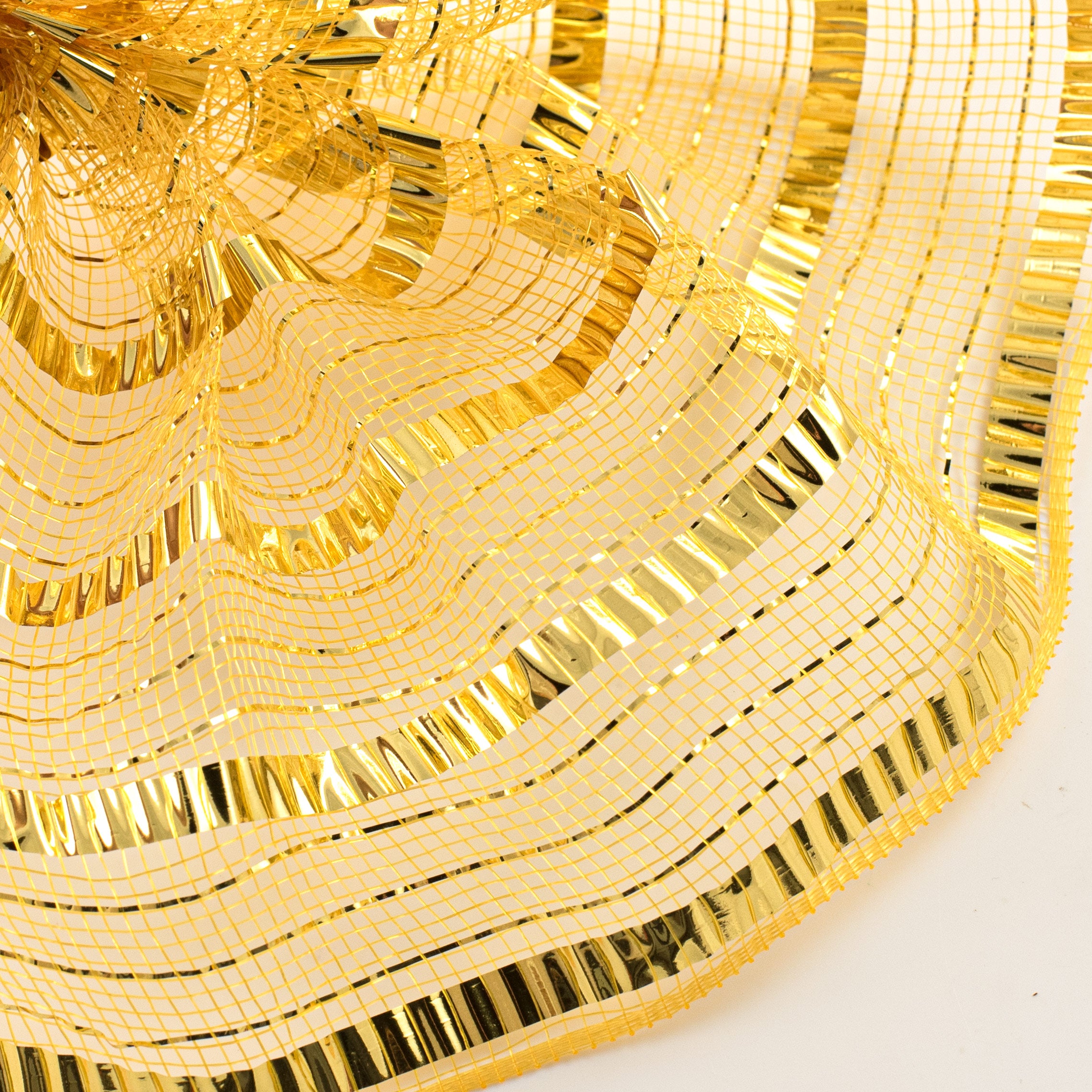 10" XL Wide Foil Stripe Mesh: Gold Lifestyle Photo