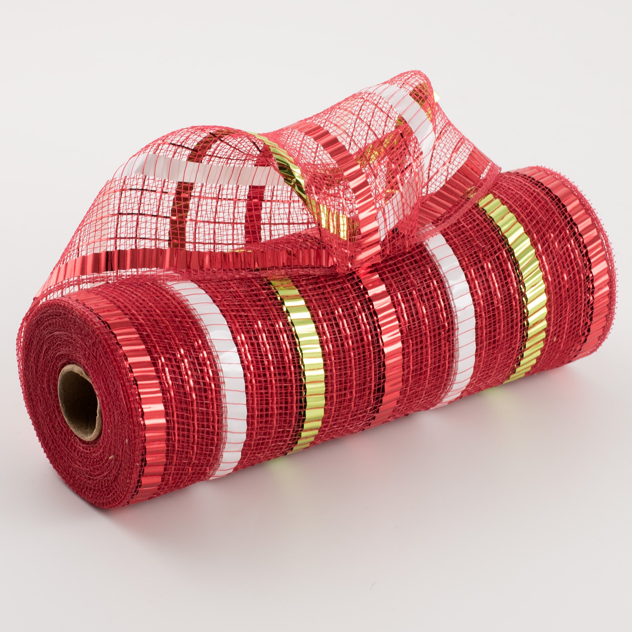 10" XL Wide Foil Stripe Mesh: Red, White, Lime Item Number: RY851493