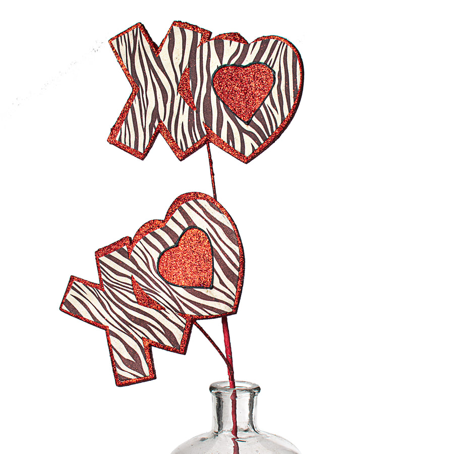 27" XOXO Heart Spray: Zebra Item Number: 62903ZEBRA
