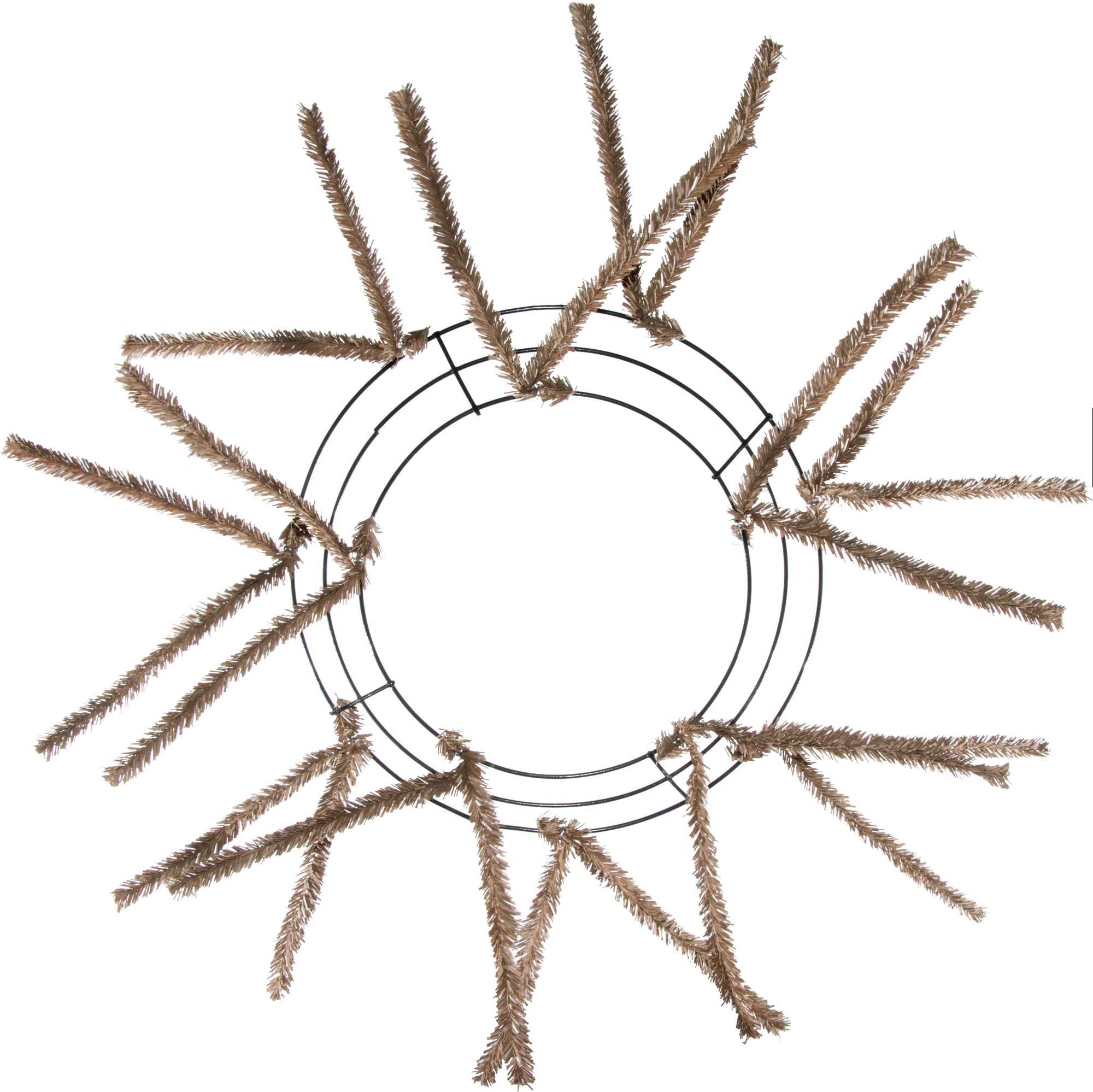 10-20" Tinsel Work Wreath Form: Burlap