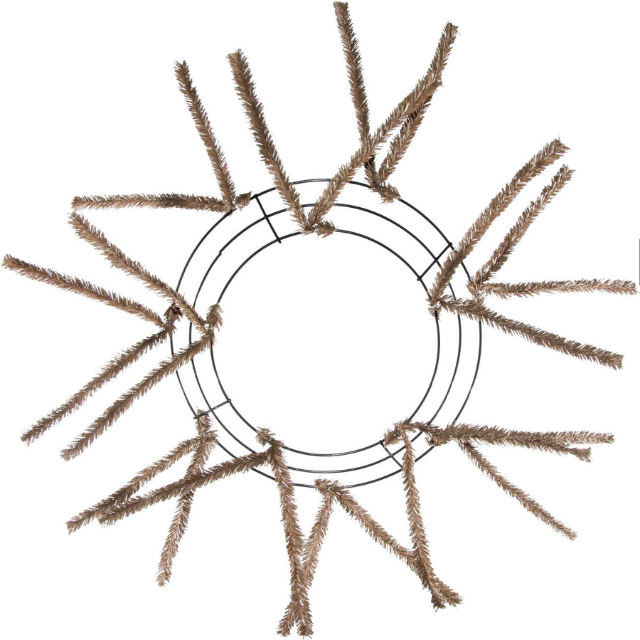 10-20" Tinsel Work Wreath Form: Burlap