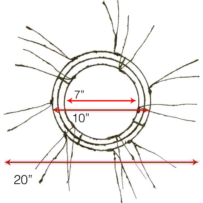 10-20" Twig Work Wreath Form