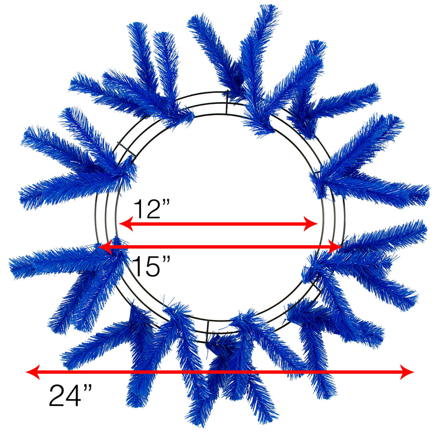 15-24" Work Wreath Form: Royal Blue