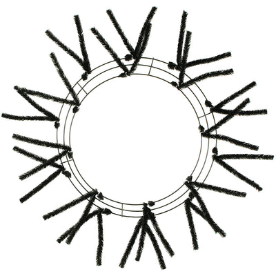 15-24" Tinsel Work Wreath Form: Black