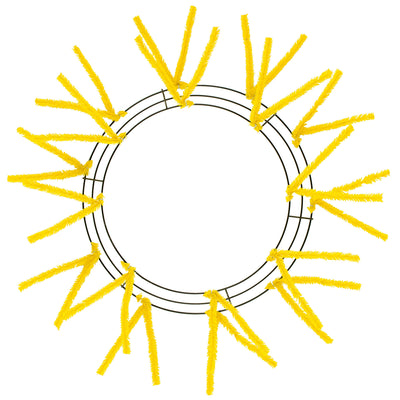 15-24" Tinsel Work Wreath Form: Yellow