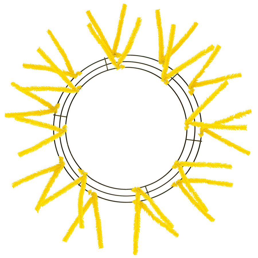 15-24" Tinsel Work Wreath Form: Yellow
