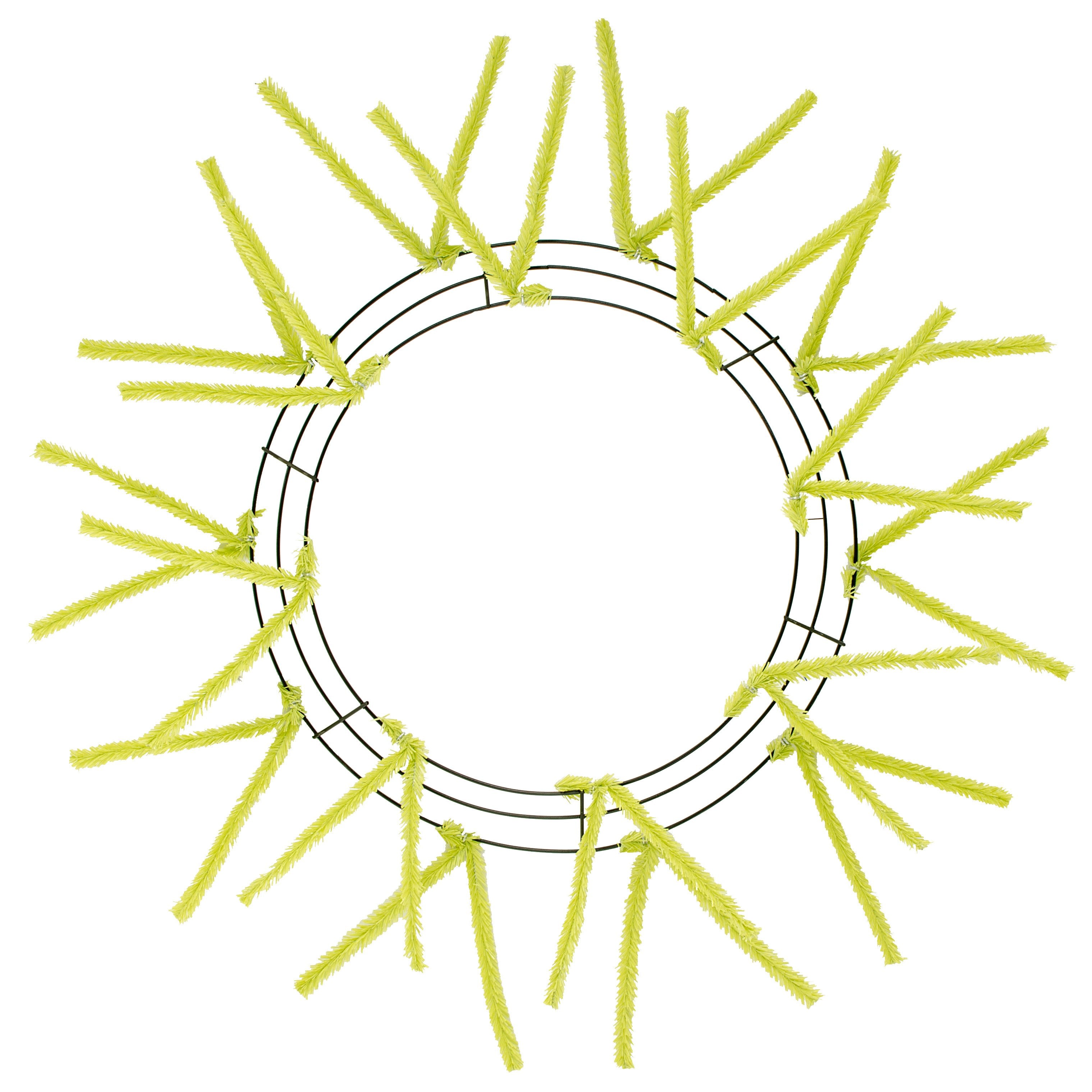 15-24" Tinsel Work Wreath Form: Lime