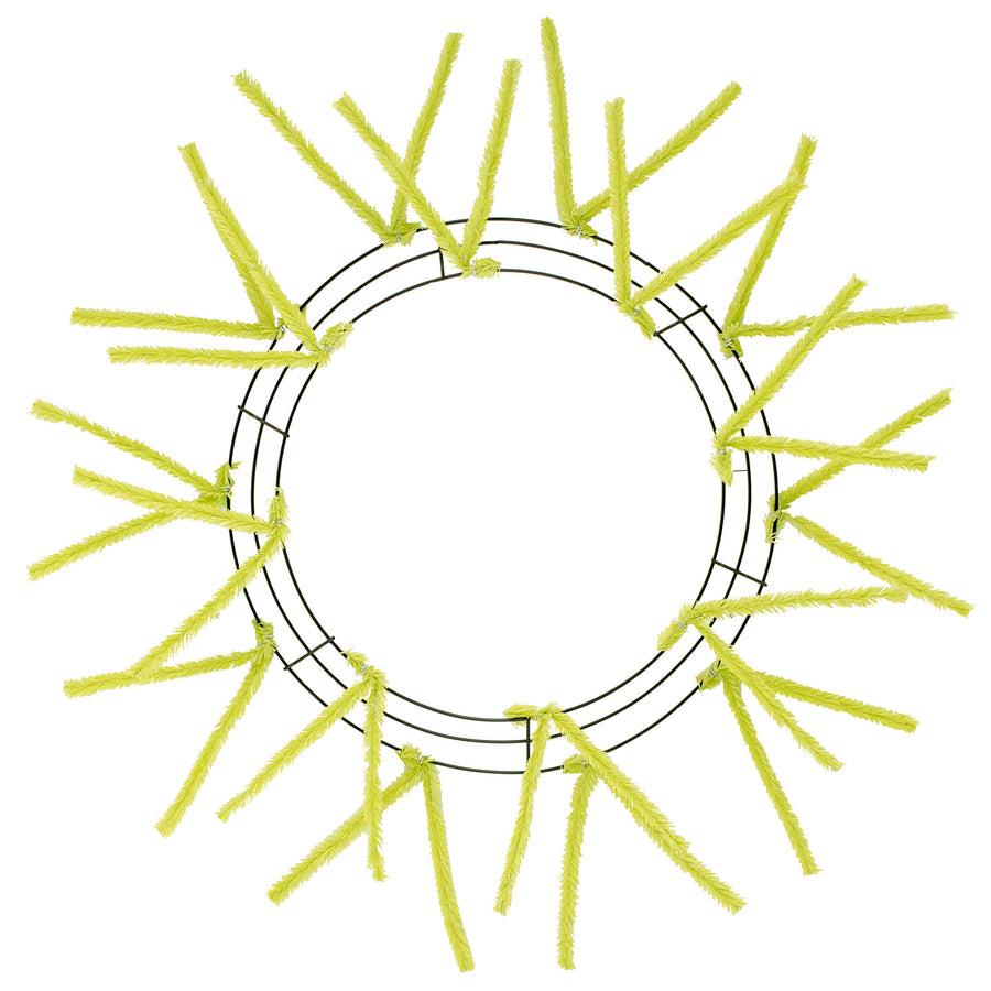 15-24" Tinsel Work Wreath Form: Lime