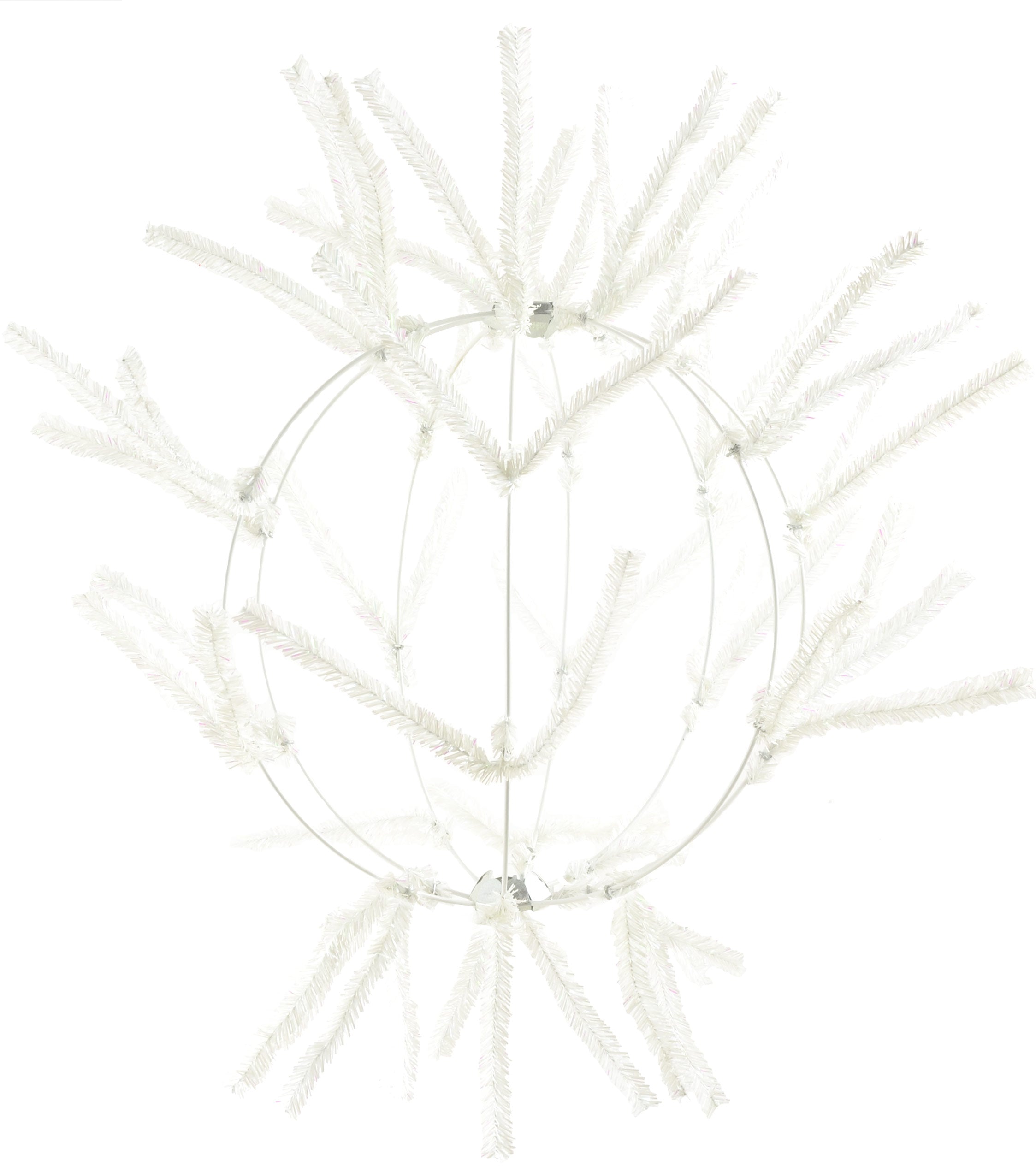 12" Wire KD Work Ball Form: Iridescent White