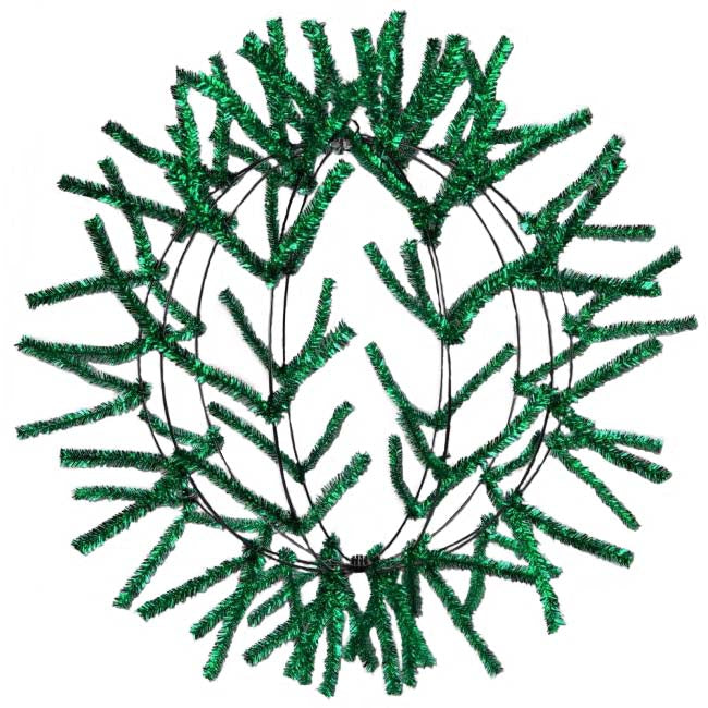 18" Wire KD Work Ball Form: Metallic Green