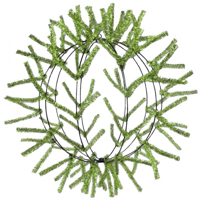 18" Wire KD Work Ball Form: Metallic Lime Green
