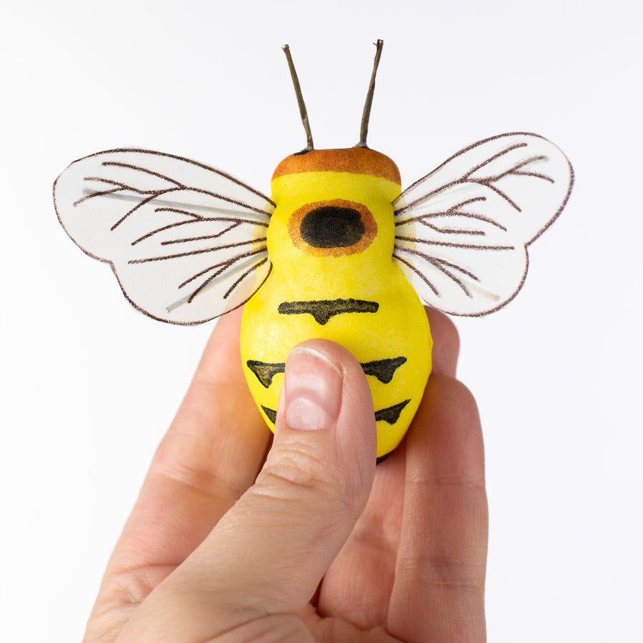3" Yellow Bumble Bee Ornament Lifestyle Photo
