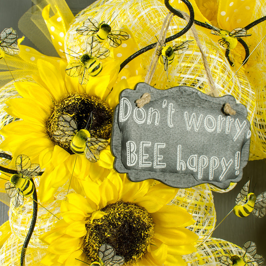 1.5" Yellow Bumble Bee On Wire (Set of 24) Lifestyle Photo