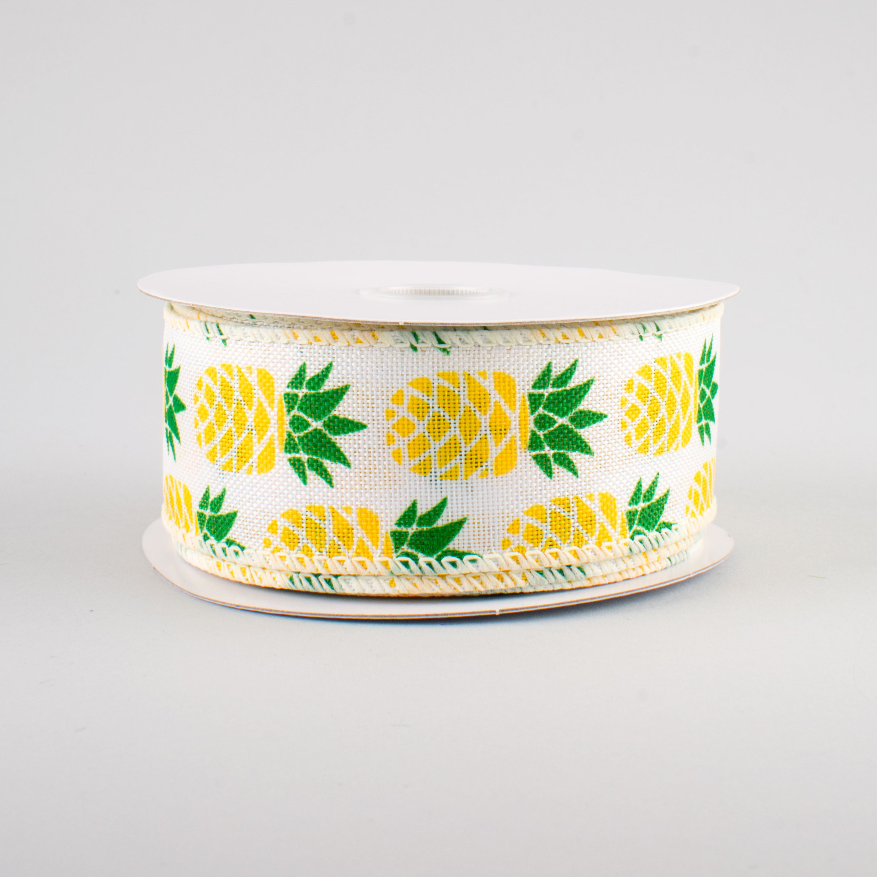 1.5" Yellow & Green Pineapple Ribbon (10 Yards)