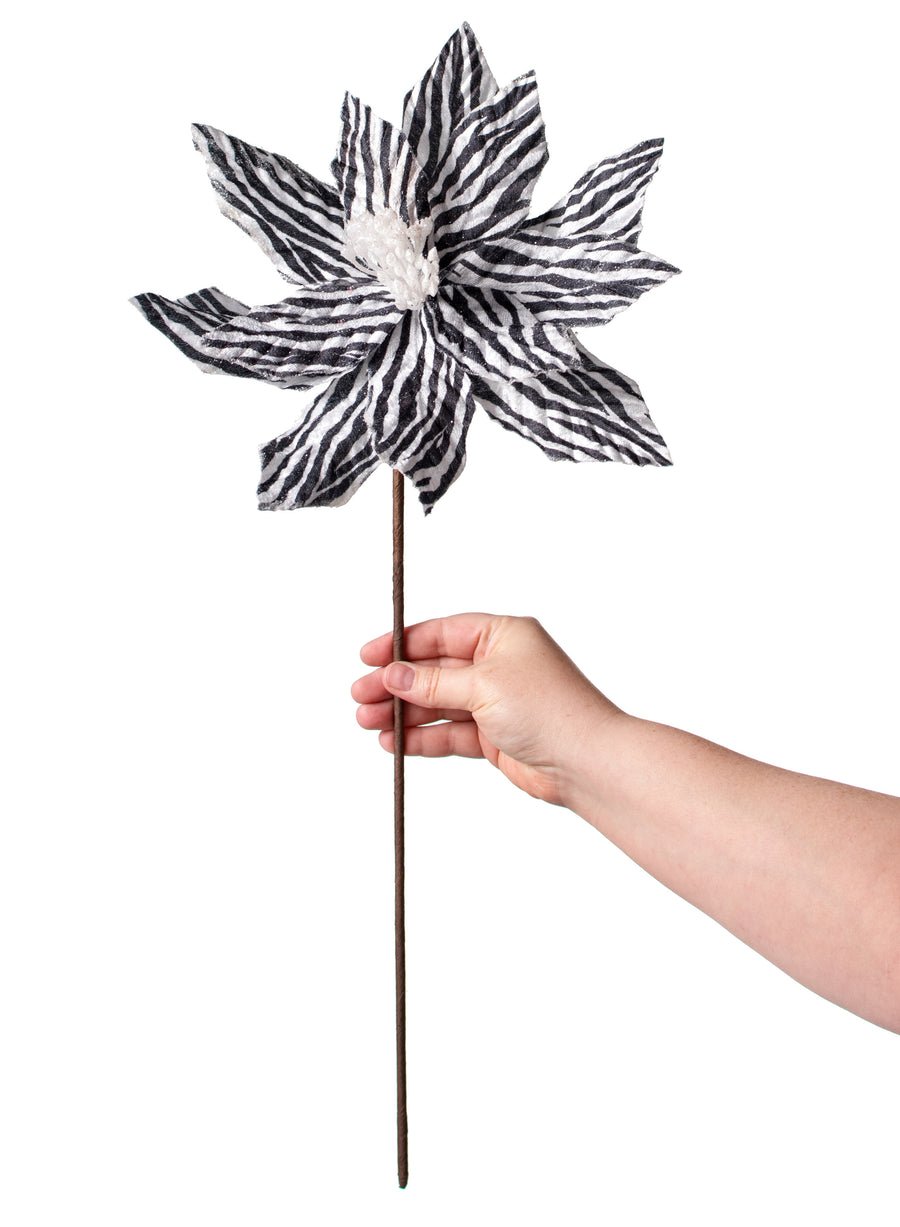 22" Zebra Poinsettia Stem detail photo 3