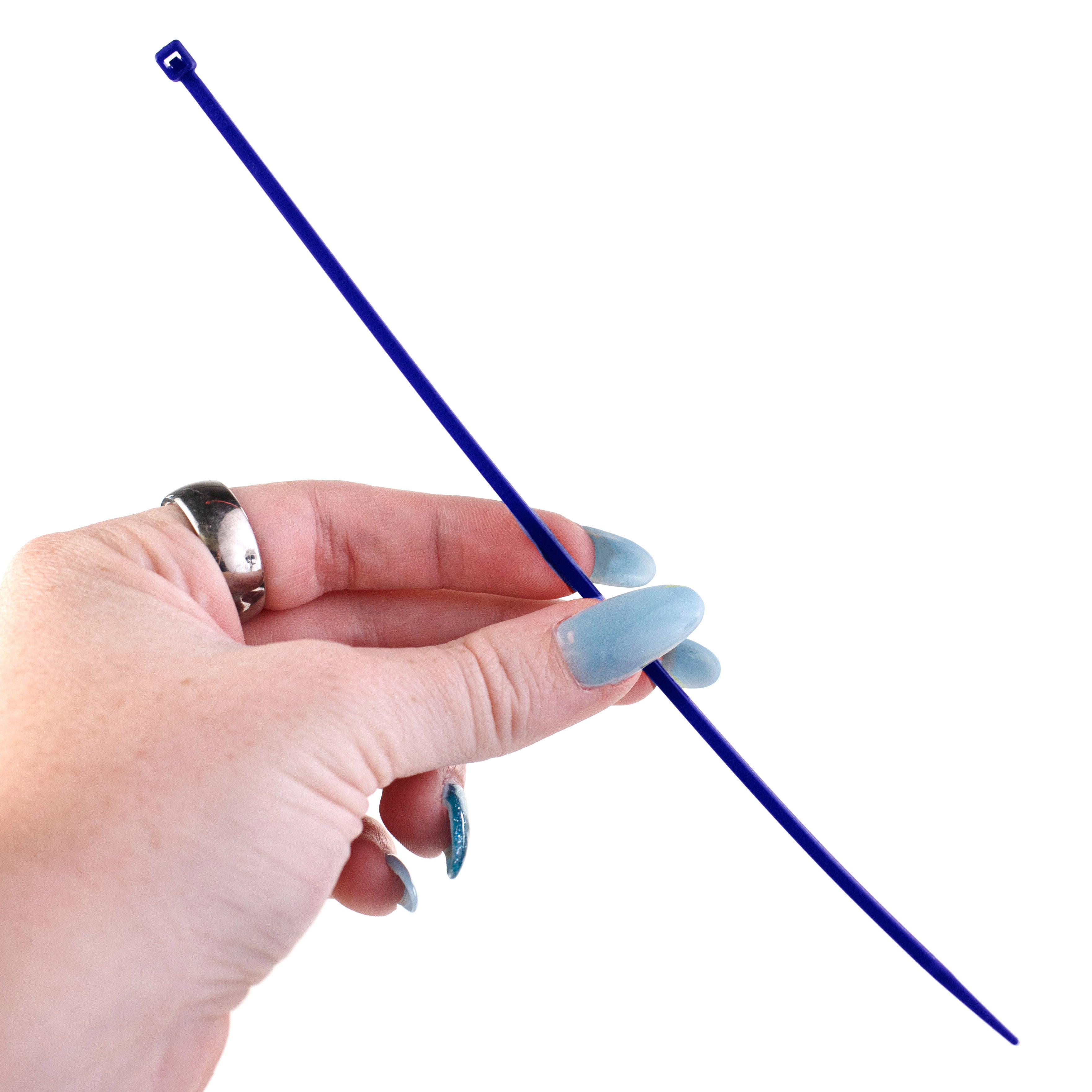 8" Zip Tie: Blue (100) Lifestyle Photo