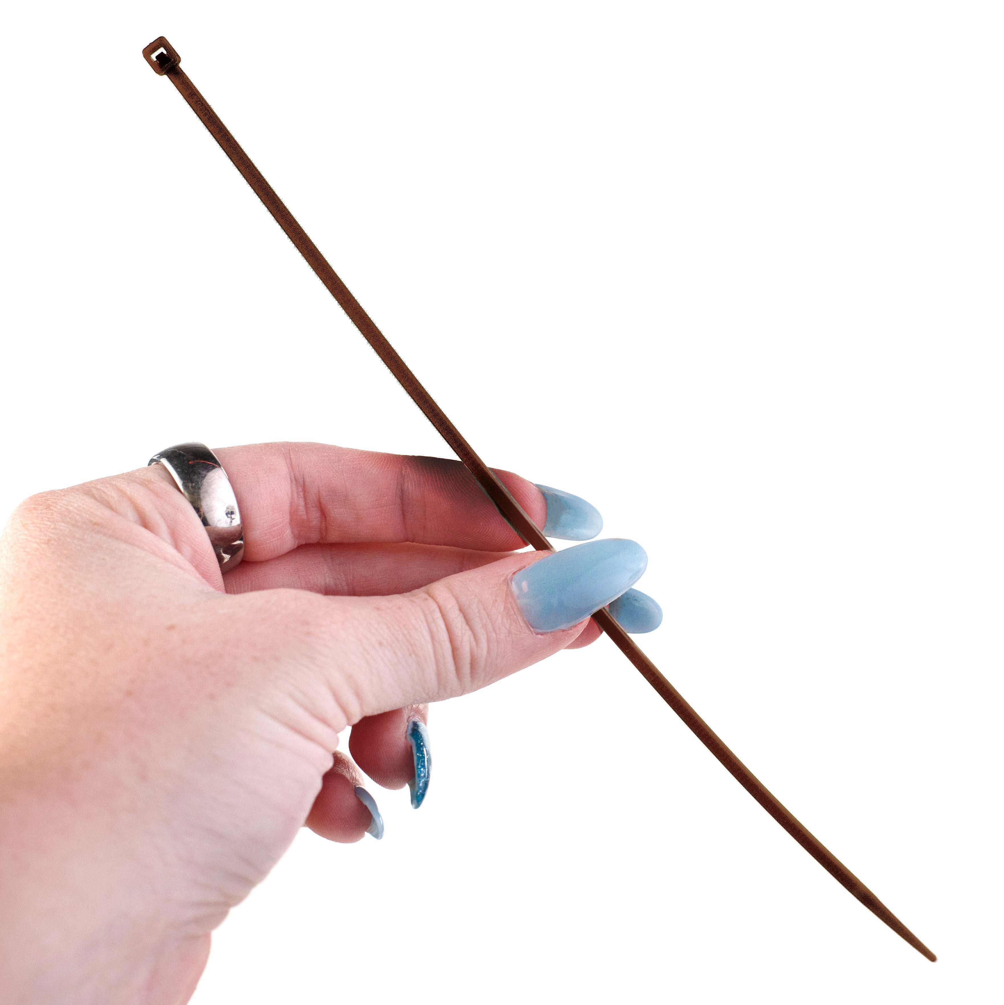 8" Zip Tie: Brown (100) Lifestyle Photo