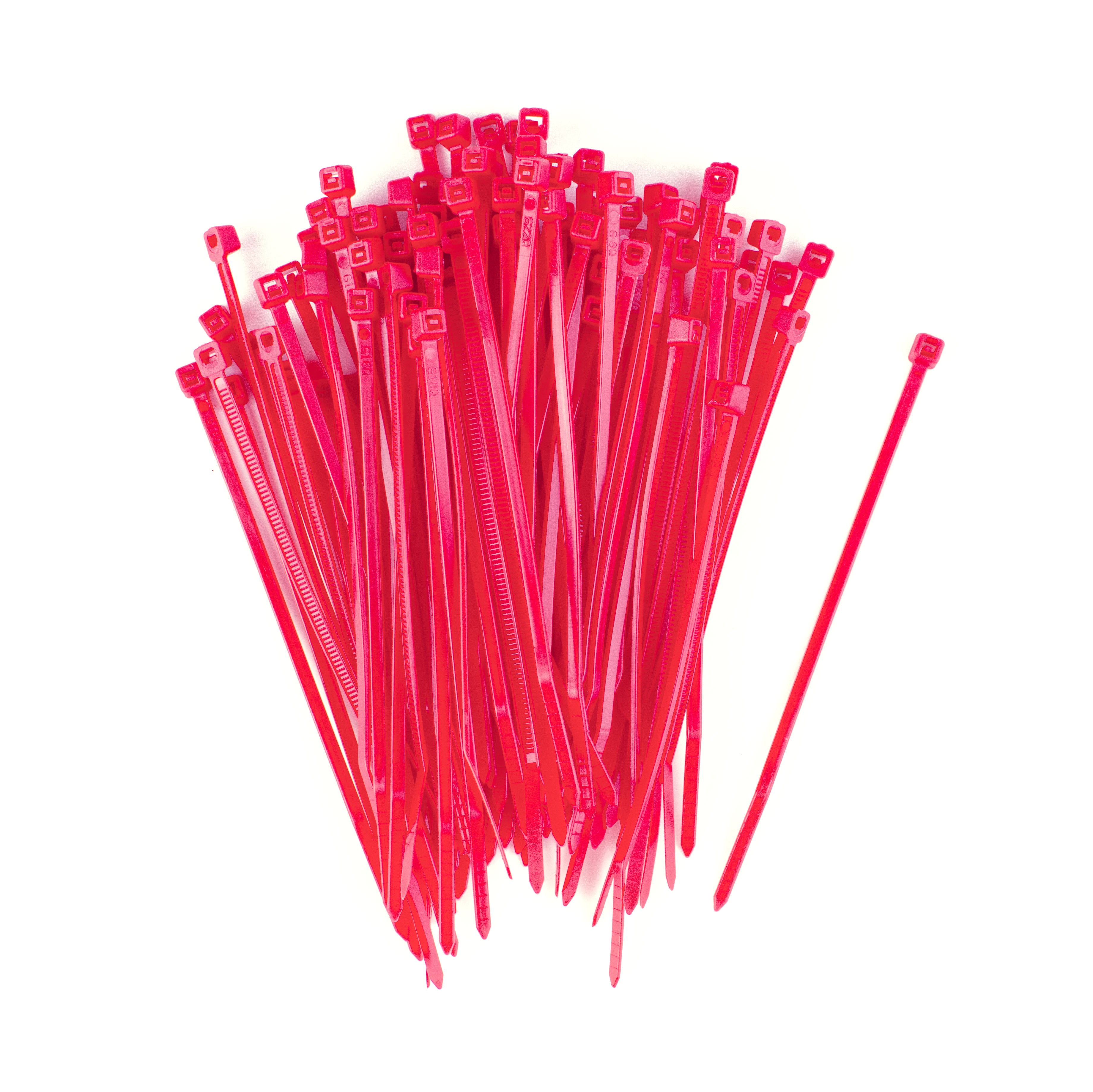 4" Zip Tie: Florescent Pink (100)