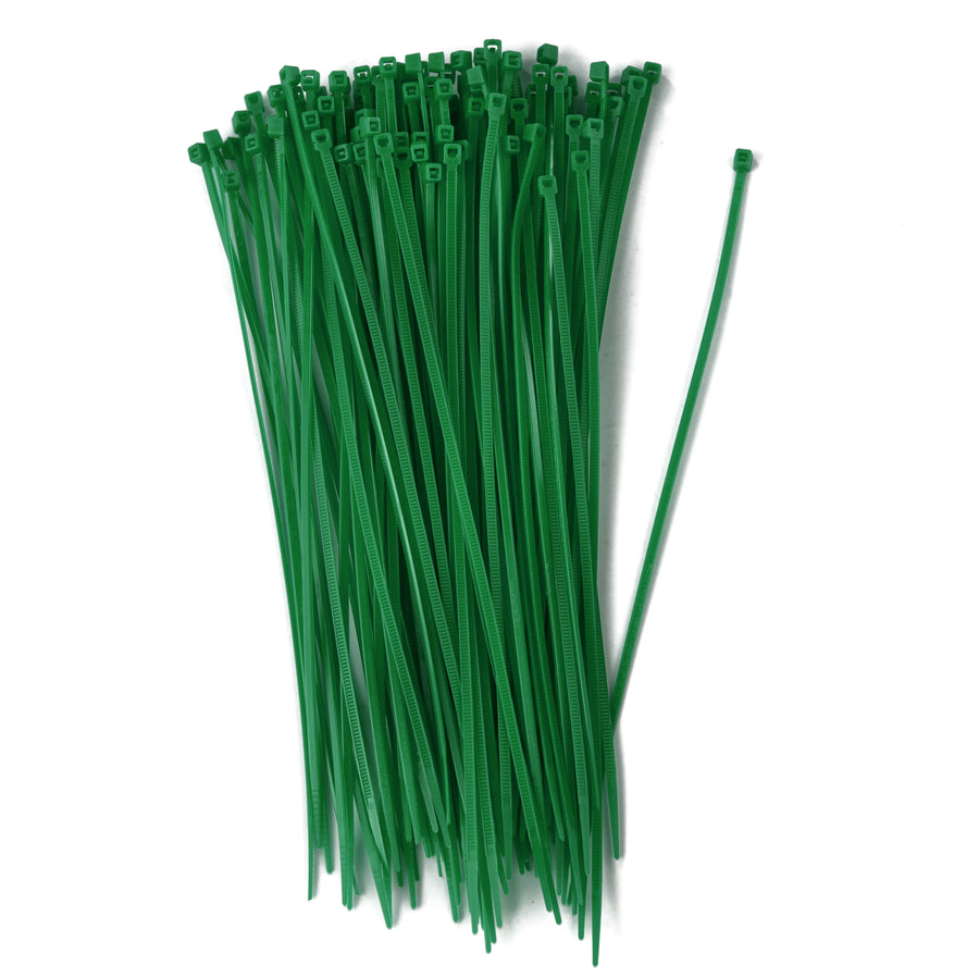 8" Zip Tie: Green (100)