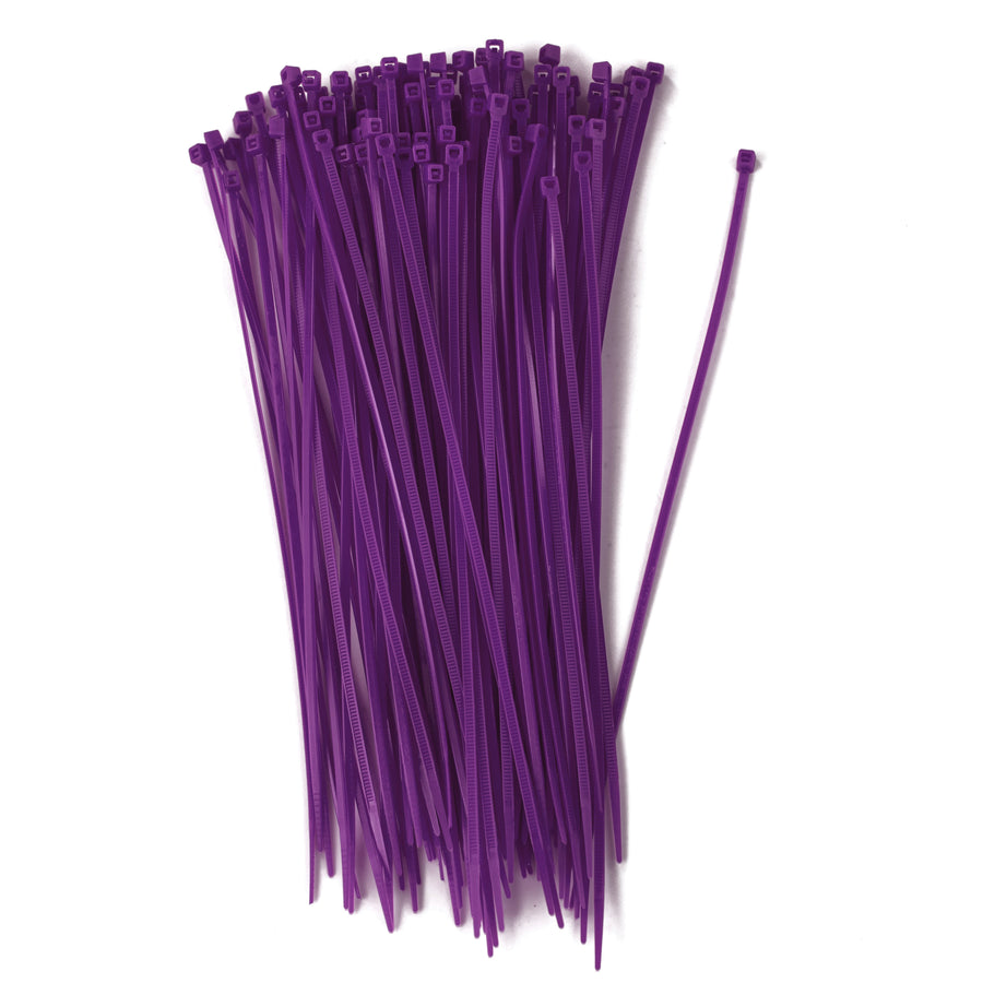 8" Zip Tie: Purple (100)