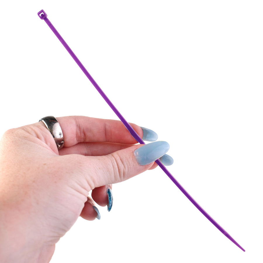 8" Zip Tie: Purple (100) Lifestyle Photo